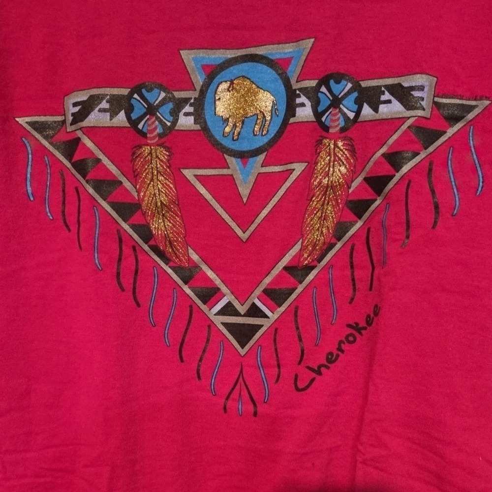 Fruit of the Loom Best Red Buffalo Graphic T-Shirt Made in USA Medium Vintage - Picture 7 of 8